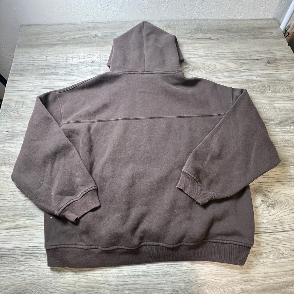 Brooklyn Cloth Hoodie Mens Large Brown Boxy Originals Fleece Pullover Streetwear
